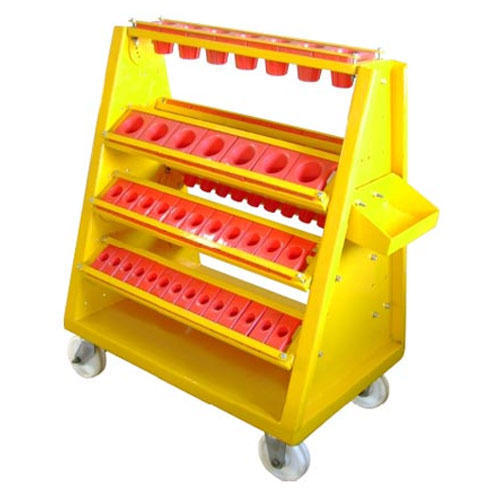Yellow,Red Mild Steel Portable CNC Tool Trolley, For Commercial